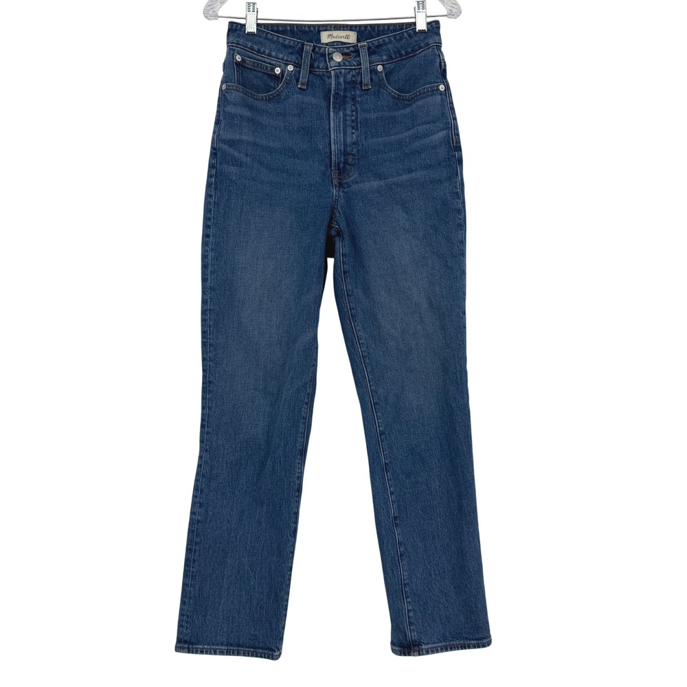 Madewell Curvy Perfect Vintage Straight Jean Women 27 Blue High Rise